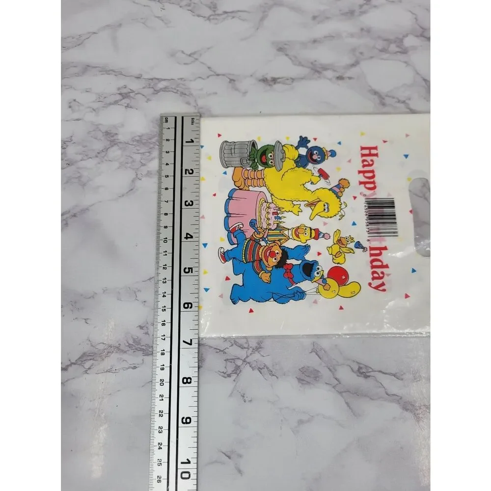 Sesame Street Happy Birthday Party Favor Treat Bags - White, Red, Yellow, Blue